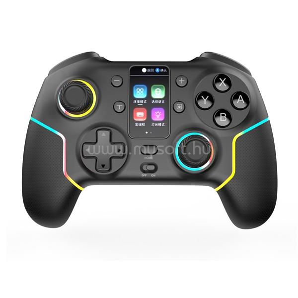 BLACKBIRD Kontroller - Nintendo Switch/Lite/OLED/Android/IOS/PC, Vezeték nélküli Bluetooth 5.0 800mAh, Fekete RGB