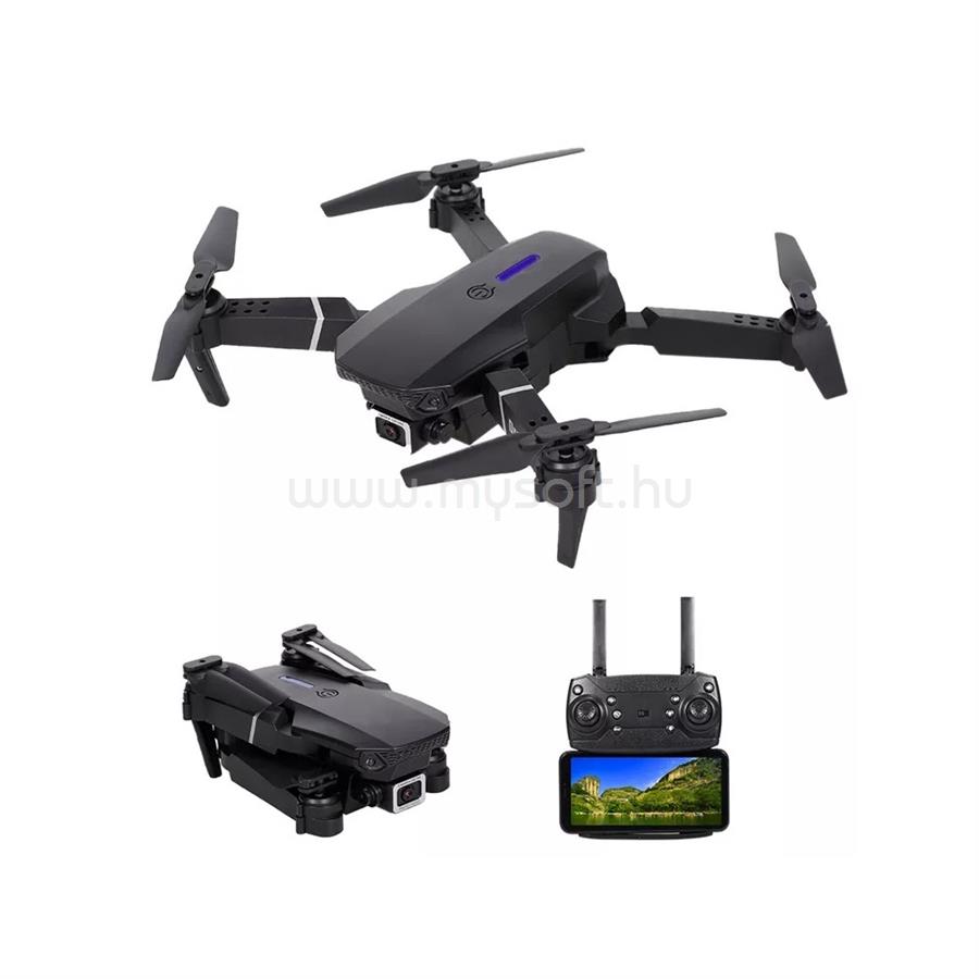 BLACKBIRD Mini Drón - Hordtáskával + kivehető akku + propeller védő, Fekete