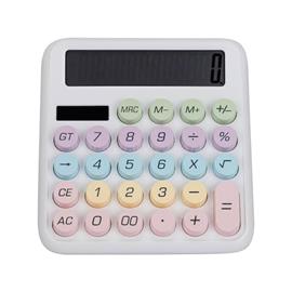 BLACKBIRD Számológép döntött kijelző, színes nagy gombok (fehér) BH1554 small