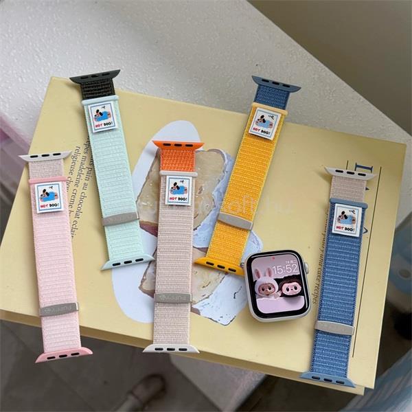 BLACKBIRD Szíj Iwatch készülékhez HOT DOG Világos barna Kék 42/44/45/46/49 mm