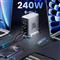 BLACKBIRD Töltőállomás GAN 240W 4xUSB-C + 4xUSB (fekete) BH1701 small