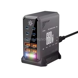 BLACKBIRD Töltőállomás GAN 660W 6xUSB-C + 4xUSB (fekete) BH1700 small