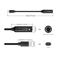 BLACKBIRD Töltőkábel PD65W USB-C male to DC7.9mmx09mm female BH1720 small