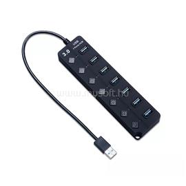 BLACKBIRD USB 3.0 HUB 7 port, kapcsolóval BH1374 small