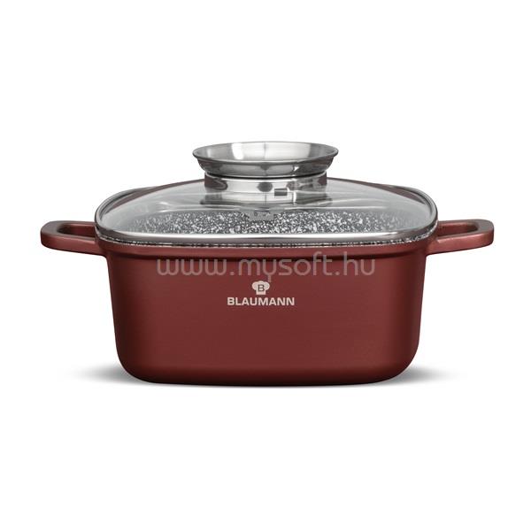 BLAUMANN BL-4090 Cerastone Collection 20 cm-es négyzet alakú edény fedővel