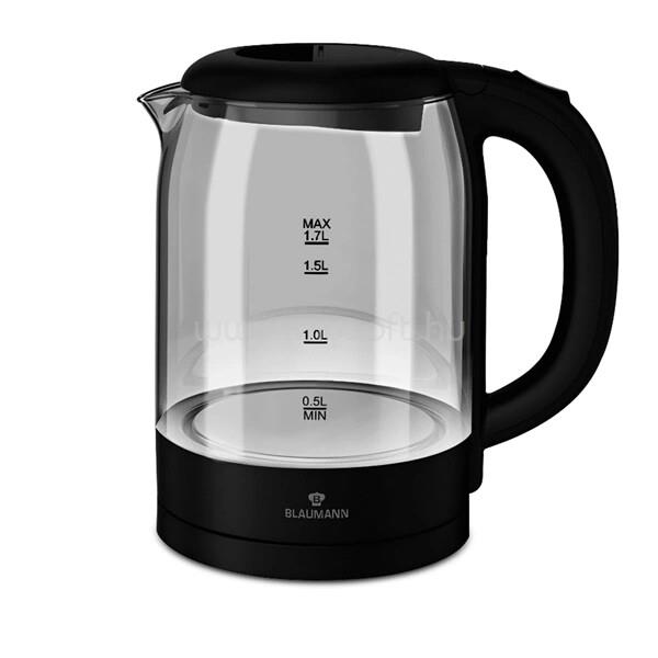 BLAUMANN BL-9006 1,7L-es üveg vízforraló (fekete)