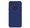 BLAUTEL iPhone XS Max 6.5 4-OK SILK műanyag telefonvédő gumírozott, logó kivágás, SÖTÉTKÉK SCIXPA small