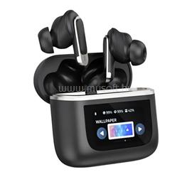 BLITZWOLF bluetooth fülhallgató SZTEREO v5.3, LED jelzés + töltőtok, FEKETE BW-FYE16 small