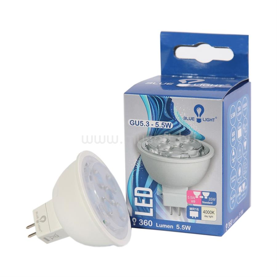 BLUE LIGHT Led 5,5W MR16 4000k 360lm Blue Light