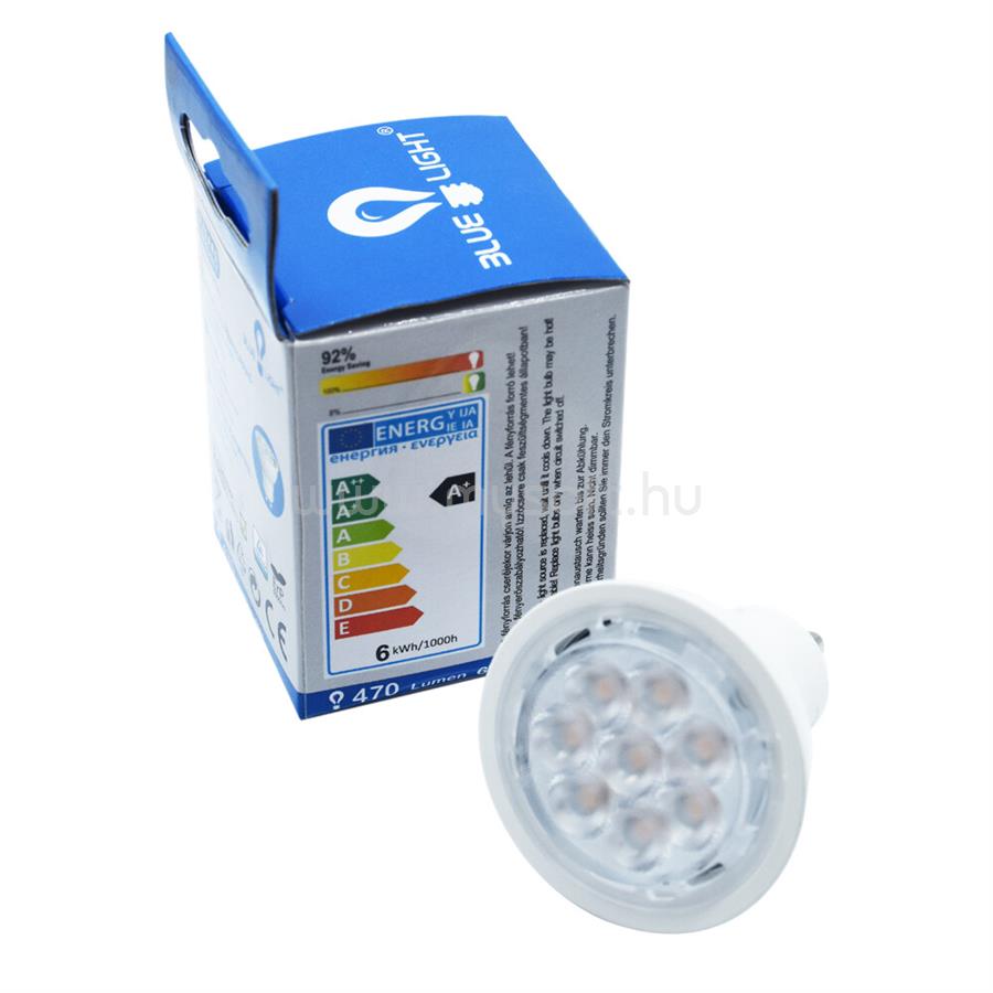 BLUE LIGHT Led 6W GU10 2700k 470lm Blue Light