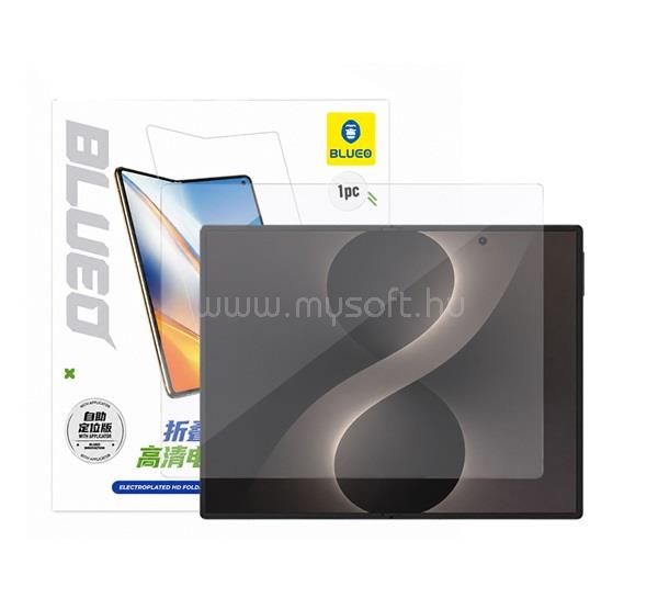 BLUEO Samsung Z Fold8 Ultra BLUEO HD képernyővédő fólia oleofób felület, belső kijelző + segédkeret, ÁTLÁTSZÓ