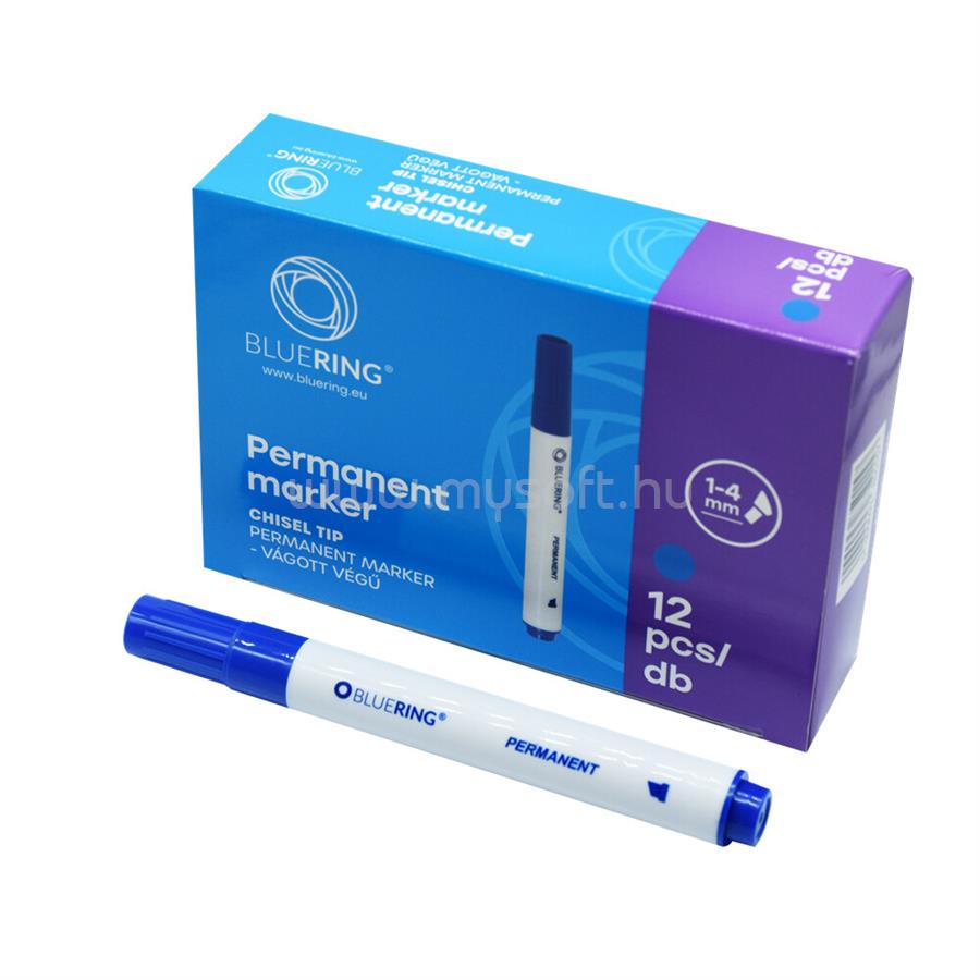 BLUERING Alkoholos marker 1-4mm, vágott végű BlueringR kék