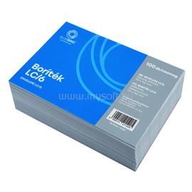 BLUERING Boríték LC/6 szilikonos bélésnyomott 114x162mm BlueringR 100 db/csom fehér BLUERING_47688 small