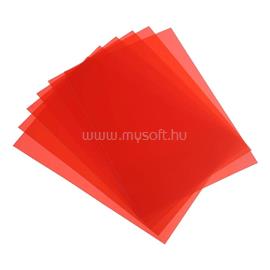 BLUERING Előlap, A4, 200 micron 100 db/csomag, BlueringR áttetsző piros BLUERING_ELO200TRPIR small