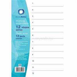 BLUERING Elválasztólap, színes műanyag 12 részes BlueringR BLUERING_850065 small