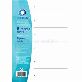 BLUERING Elválasztólap, színes műanyag 6 részes BlueringR BLUERING_850041 small