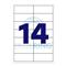 BLUERING Etikett címke, 105x42,4mm, 100 lap, 14 címke/lap BlueringR BLUERING_BRET119 small