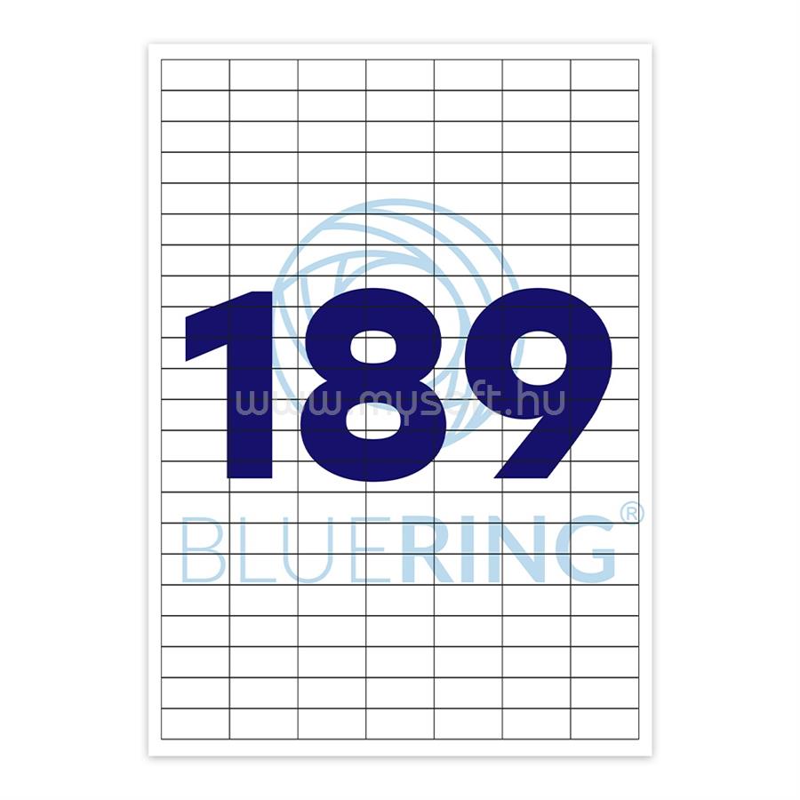 BLUERING Etikett címke, 25,4x10mm, 100 lap, 189 címke/lap  BlueringR