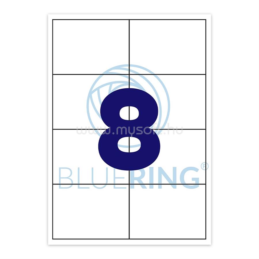 BLUERING Etikett címke, 99,1x67,7mm, 100 lap, 8 címke/lap Bluering