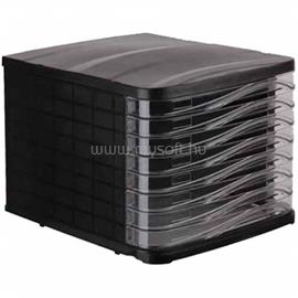 BLUERING Fiókos irattároló, 8 fiókkal, műanyag fekete, víztiszta fiókokkal BlueringR BLUERING_3838971 small