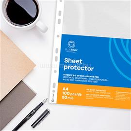 BLUERING Genotherm lefűzhető, A4, 50 micron narancsos BlueringR 100 db/csomag, BLUERING_GENA450BLUER small