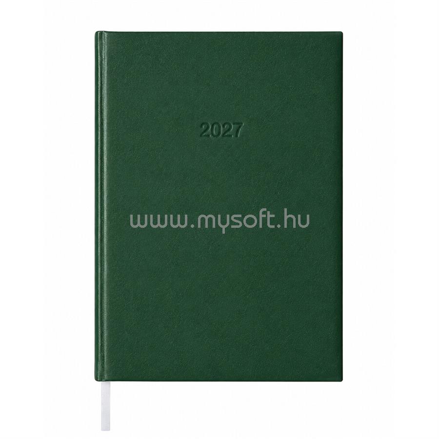 BLUERING Határidőnapló agenda Standard B/5, napi fehér lapokkal zöld BlueringR 2027.