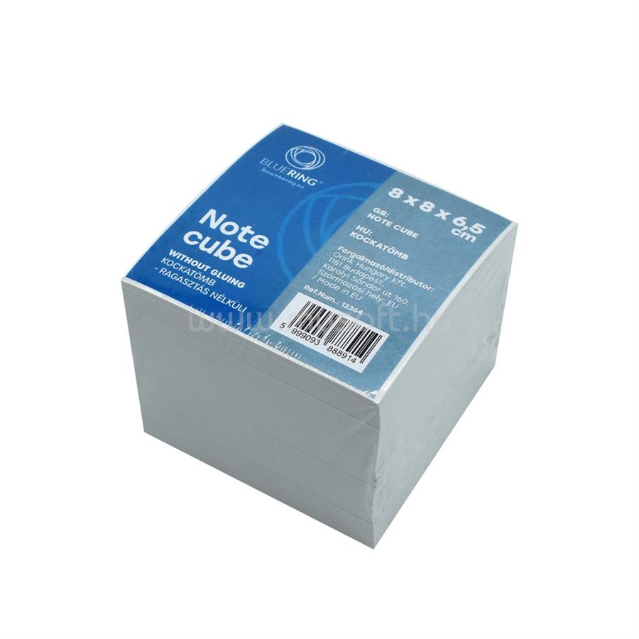 BLUERING Kockatömb 8x8x6,5cm, ragasztás nélküli, 80% fehérség BlueringR fehér