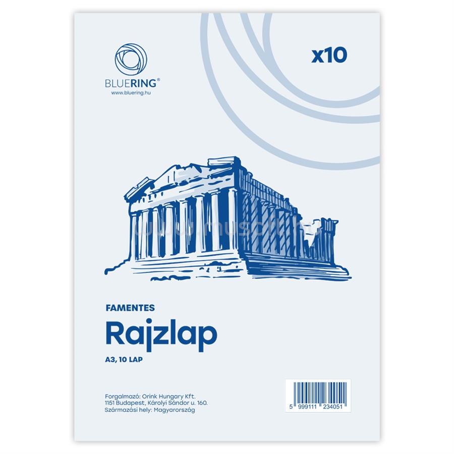 BLUERING Rajzlap A3, famentes fóliázva BlueringR 10 ív/csomag,