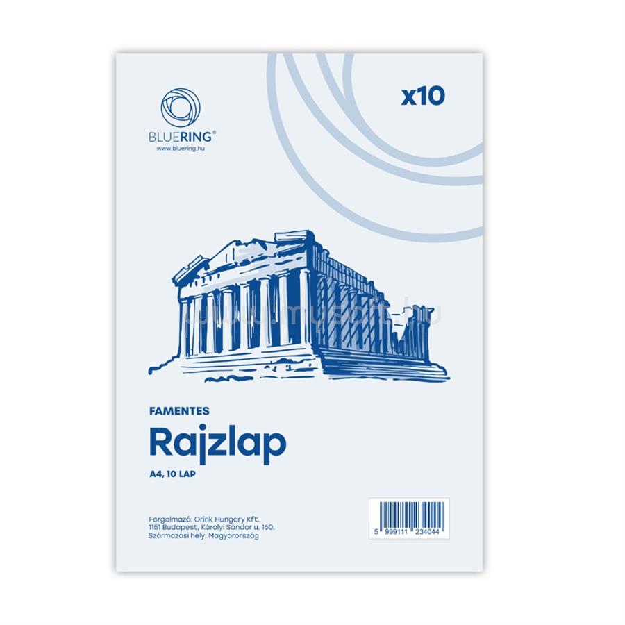 BLUERING Rajzlap A4, famentes fóliázva BlueringR 10 ív/csomag,
