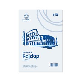 BLUERING Rajzlap A4, félfamentes fóliázva BlueringR 10 ív/csomag, BLUERING_RAJZLBL1 small