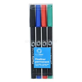 BLUERING Rostirón, tűfilc alkoholos készlet, 0,4mm, OHP BlueringR S, 4 klf. szín BLUERING_BR895431 small