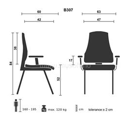 BLUERING Tárgyalószék BlueringR Bond fekete BLUERING_40809 small