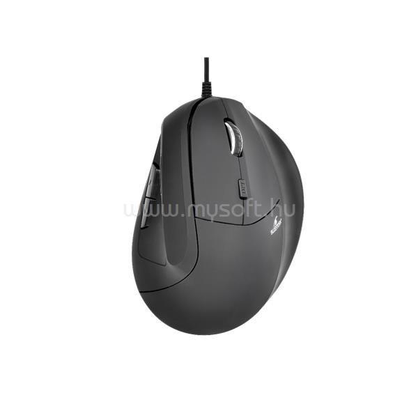 BLUESTORK M-W-ERGO ergonomikus vezetékes egér (Rechargeable, 2.4G, 7200 DPI, optikai, fekete)