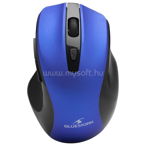 BLUESTORK M-WL-OFF75-BLUE vezeték nélküli egér (Rechargeable, 1600 DPI, 6 gomb, optikai, kék)