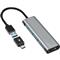 BLUESTORK USB Hub - HUB-MINI (USB-A to 3xUSB 2.0 port + 1x USB-C, 1xHDMI, USB3.0, szürke) HUB-MINI small