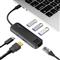 BLUESTORK USB Hub - HUB-OFFICE (USB-C to 3xUSB 2.0 port + 1xUSB-C + 1xHDMI + 1xRJ45, szürke) HUB-OFFICE small