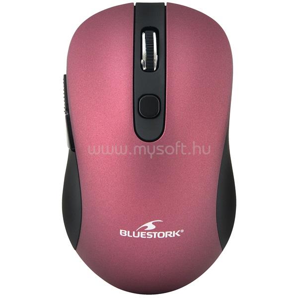 BLUESTORK Vezeték nélküli Egér 1600 DPI, 6 gomb, optikai (lila)