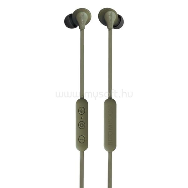 BOOMPODS Sportline katonai zöld vezeték nélküli bluetooth fülhallgató