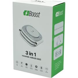 BOOST YM-T1 3 -n-1 15W univerzális vezeték nélküli töltő adapter (szürke) YM-T1_GREY small