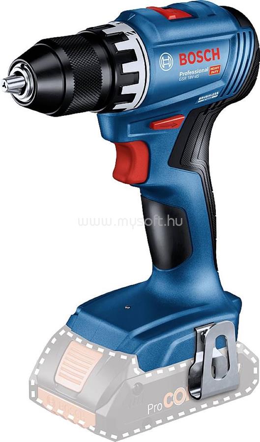 BOSCH GSR 18V-45 akkus fúrócsavarozó akkumulátor nélkül (06019K3201)