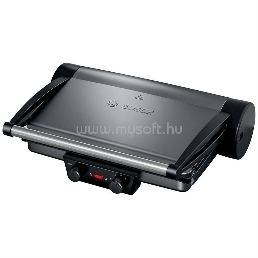 BOSCH Haushaltt Kontakt grill Elektromos Fekete, Szürke