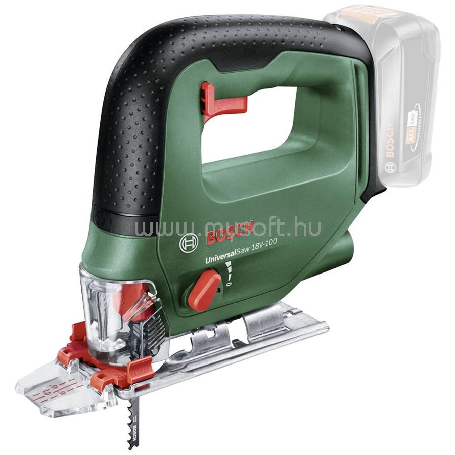 BOSCH Home and Garden UniversalSaw Akkus szúrófűrész, akku nélkül 18 V 2.5 Ah, zöld, 0603011100