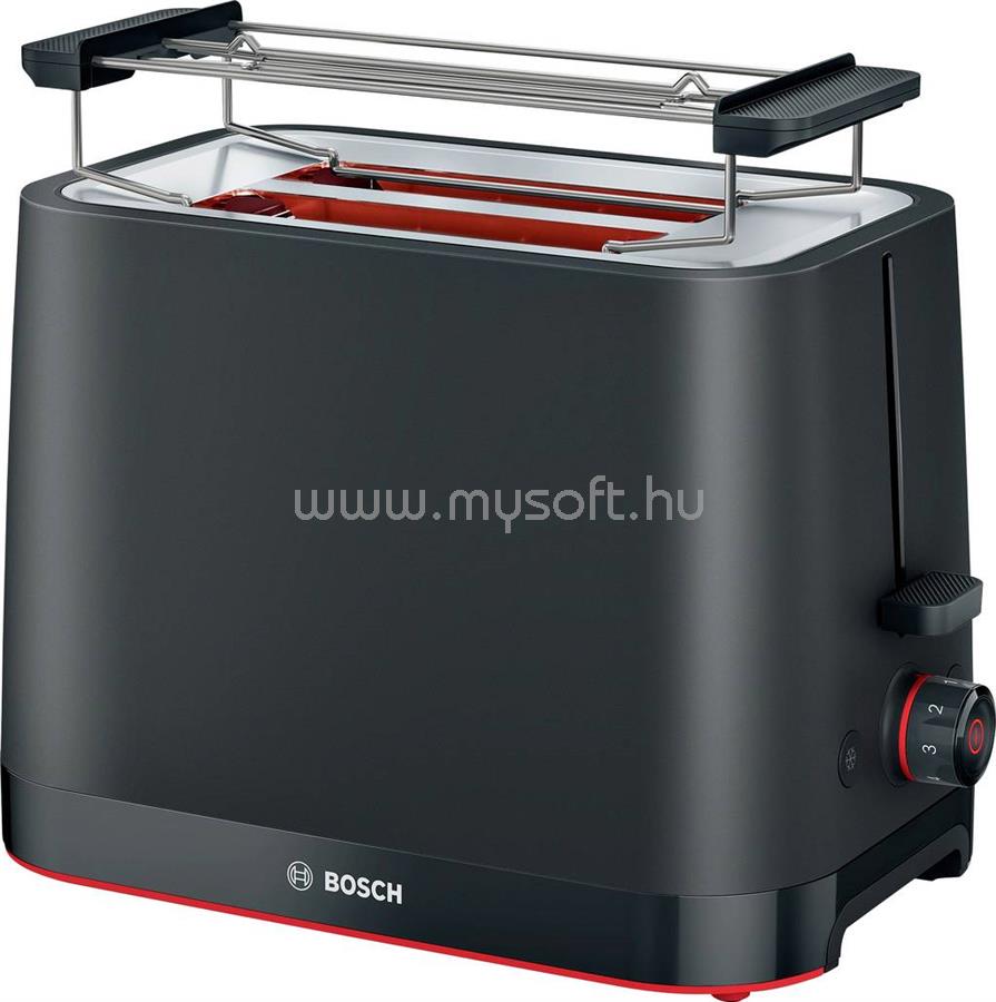 BOSCH Kompakt Toaster MyMoment, schwarz Kenyérpirító Fekete (TAT3M123)