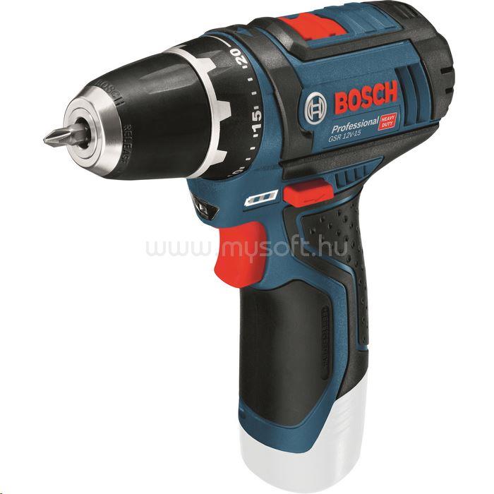 BOSCH Professional GSR 12V-15 akkus fúrócsavarozó, csak készülék (0601868101)