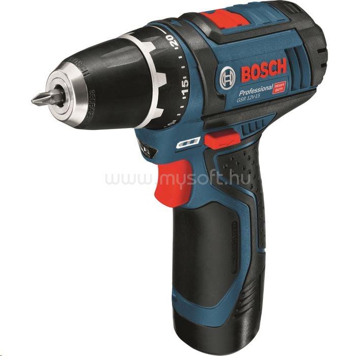 BOSCH Professional GSR 12V-15 akkus fúrócsavarozó, L-Boxx -ban (0601868109)