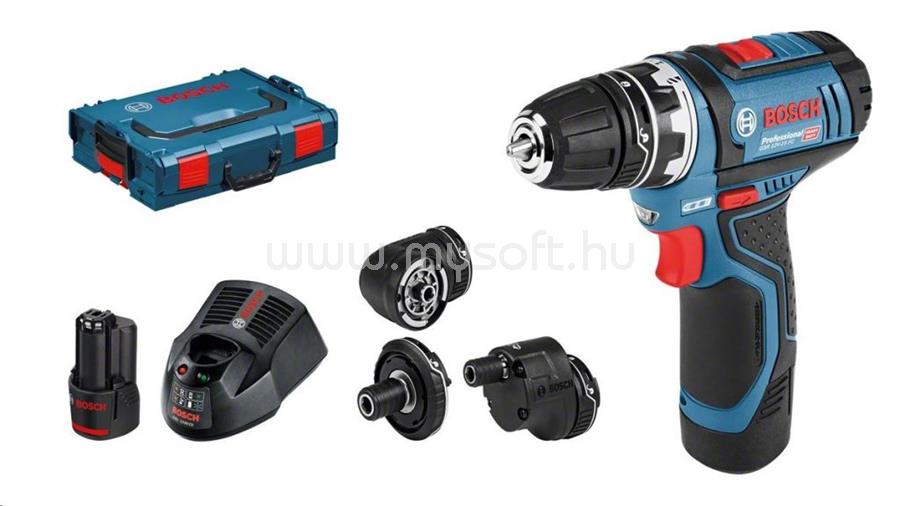 BOSCH Professional GSR 12V-15 FC akkus multicsavarozó szett, L-BOXX (06019F6000)