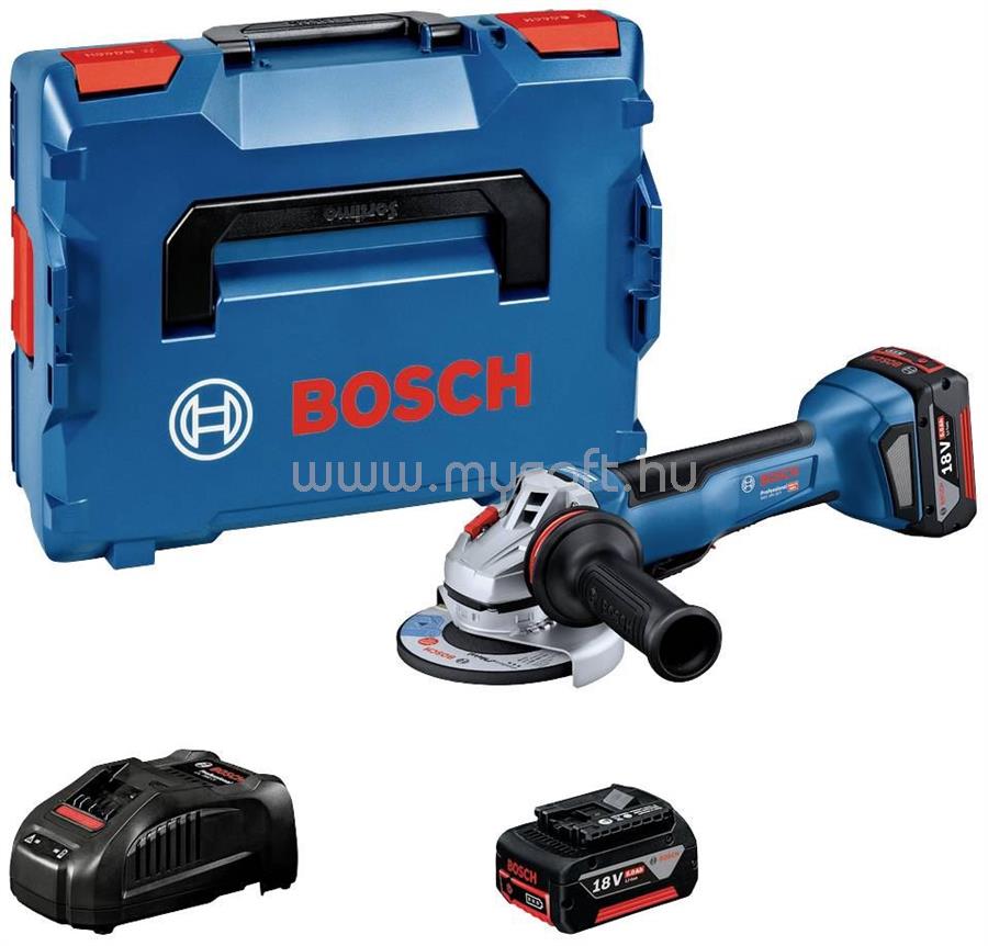 BOSCH Professional GWS 18V-10 P akkus sarokcsiszoló 2db 5.0Ah akkuval (06019J4101)