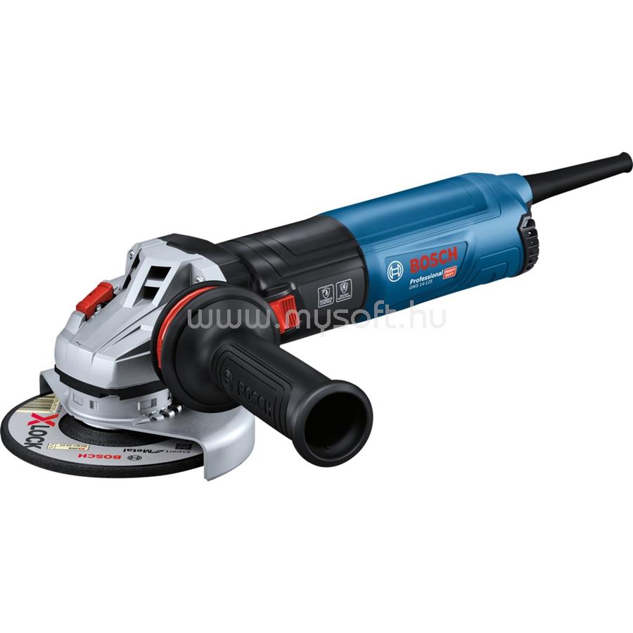 BOSCH sarokcsiszoló GWS 14-125 Professional (kék/fekete, 1400 watt) (06017D0000)