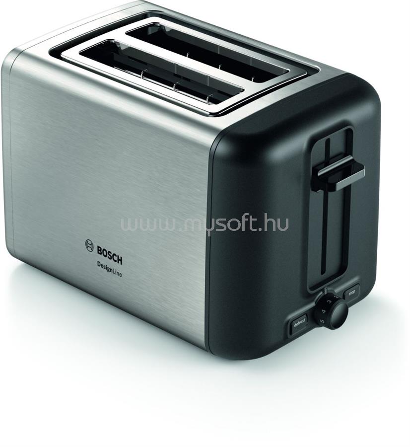 BOSCH TAT3P420 DesignLine Kenyérpirító 2 szeletes inox