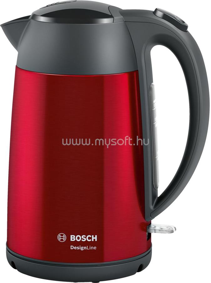 BOSCH TWK3P424 DesignLine vízforraló metálpiros
